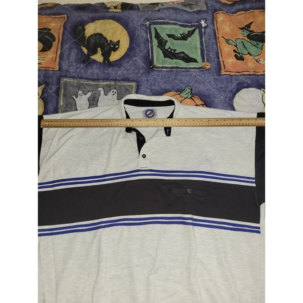 Vintage Greenline International Polo‎ Shirt Men's XL Tall Grandpa Tee 1980s